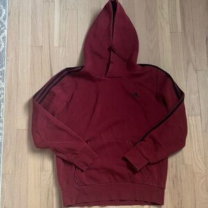 Adidas Maroon Hoodie with Black Accents